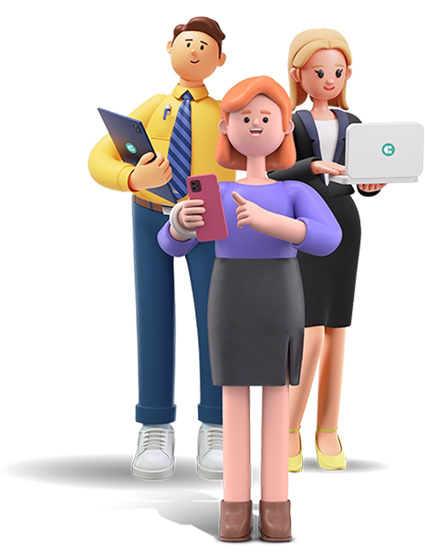 three people