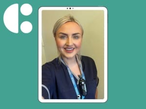 A Picture of Grace Murray, a digital midwife at South Tees Hospital.