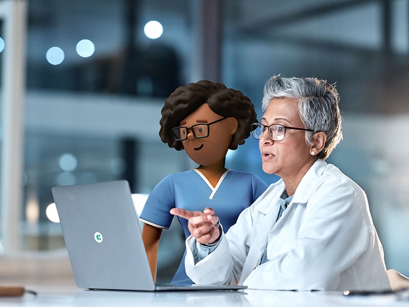 Doctor on a laptop