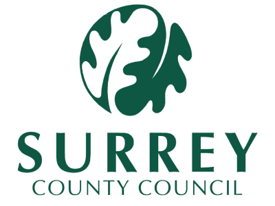 Surrey County Council logo.
