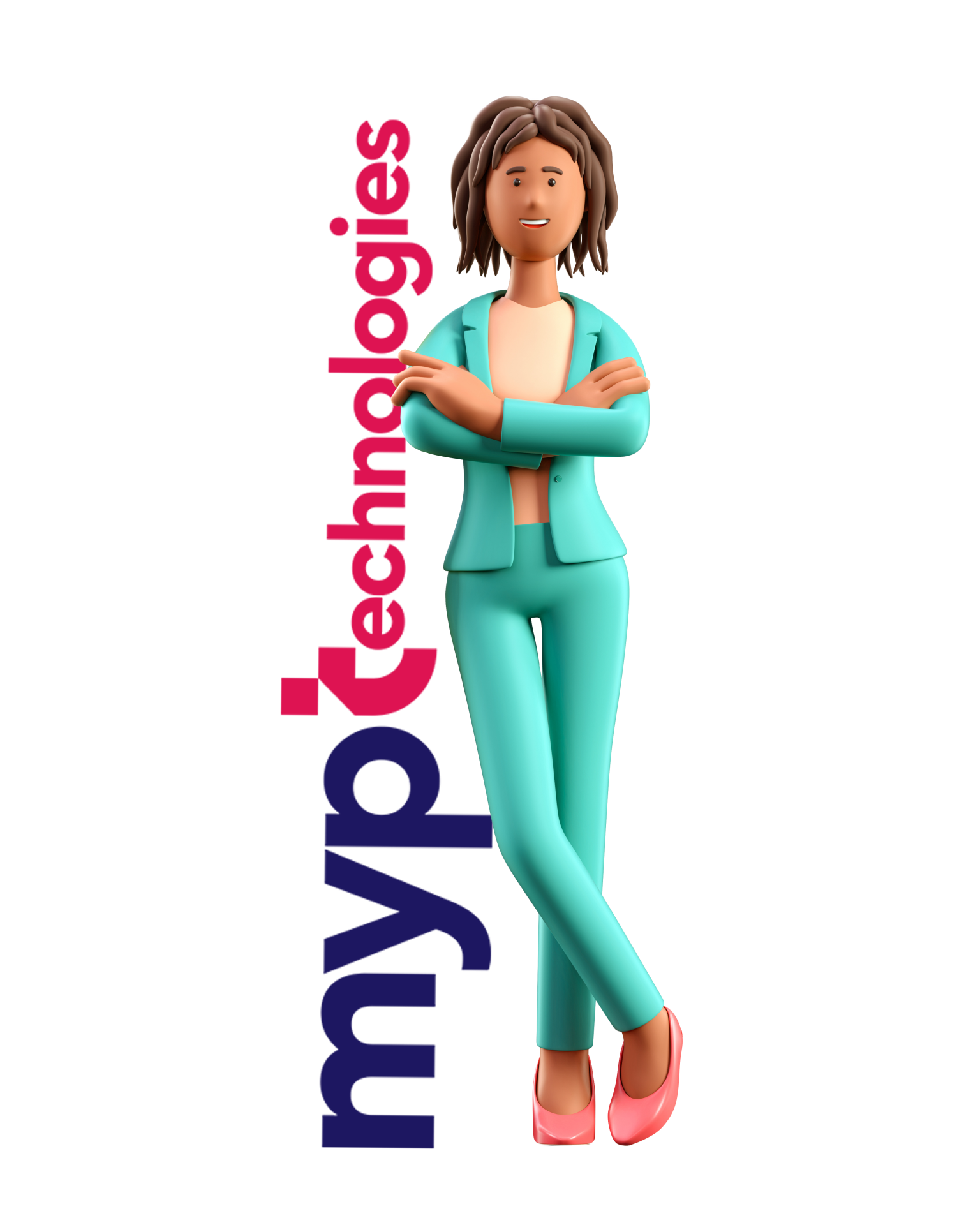 A picture of a system c character stood with the MYP technologies